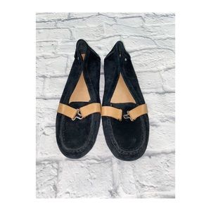 Free Shipping- Ugg Suede Driver Loafers Black 10